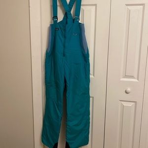 Vintage Columbia green ski snow bib
